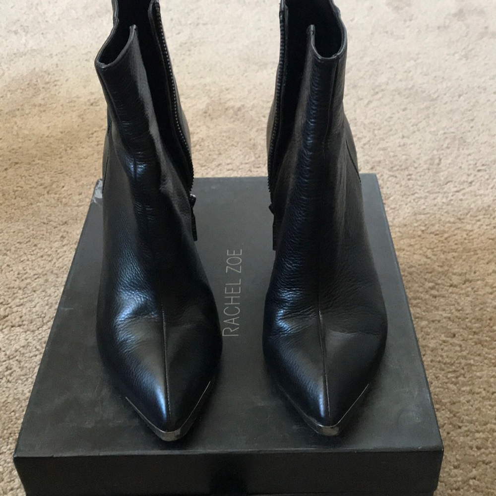 Rachel Zoe Nadia Black Wedge Boot Size 8